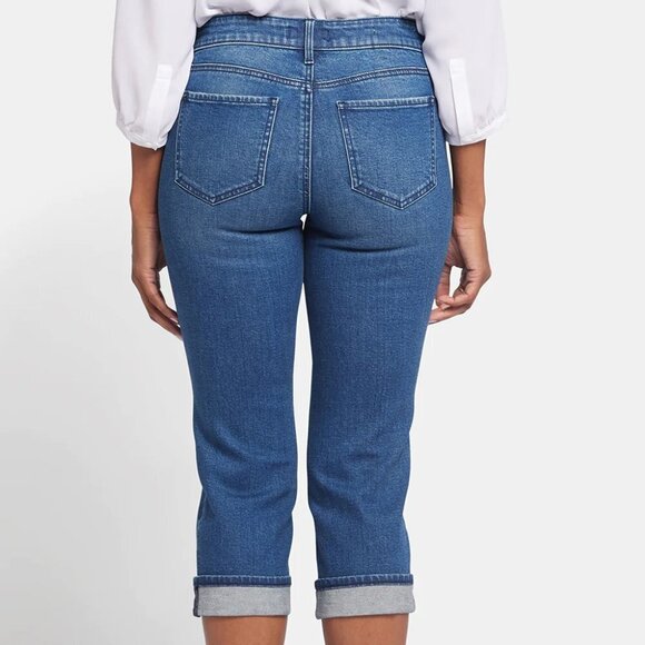 NYDJ Blue Cropped capris Jeans with Stretch sz 4 - Picture 4 of 13